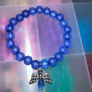 blue angle beaded bracelet